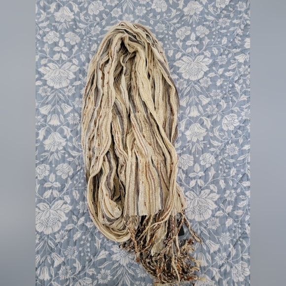 Avenue Accessories - NWT Avenue Beige Scarf